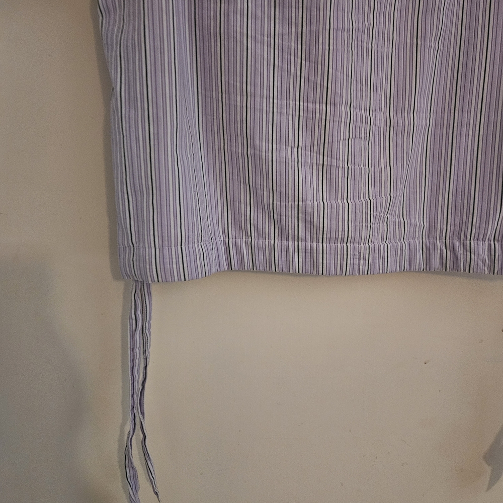 Anne Klein Purple and White Striped Blouse - Picture 6 of 6